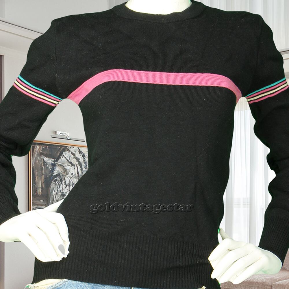 Vintage Meister Sweater 2XS Chic Ski Stripe Knitwear